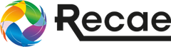 Un logotipo colorido para una empresa llamada recate