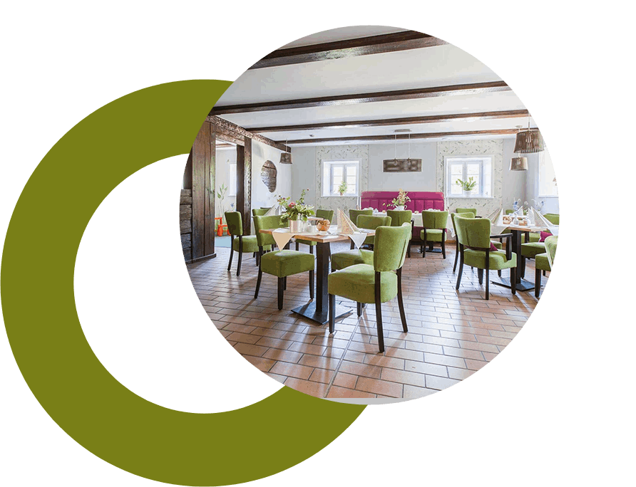 Das Restaurant JAGIELAS IM ERLICHTHOF.