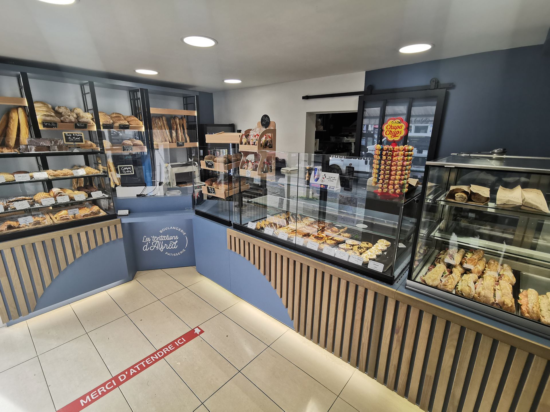 Étal de boulangerie pâtisserie