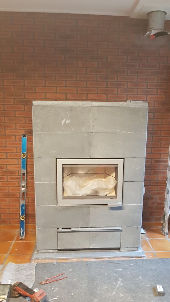 Réalisation 3 d'un poêle de masse Tulikivi