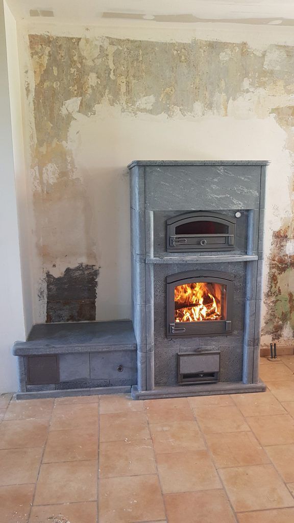 Réalisation 2 d'un poêle de masse Tulikivi