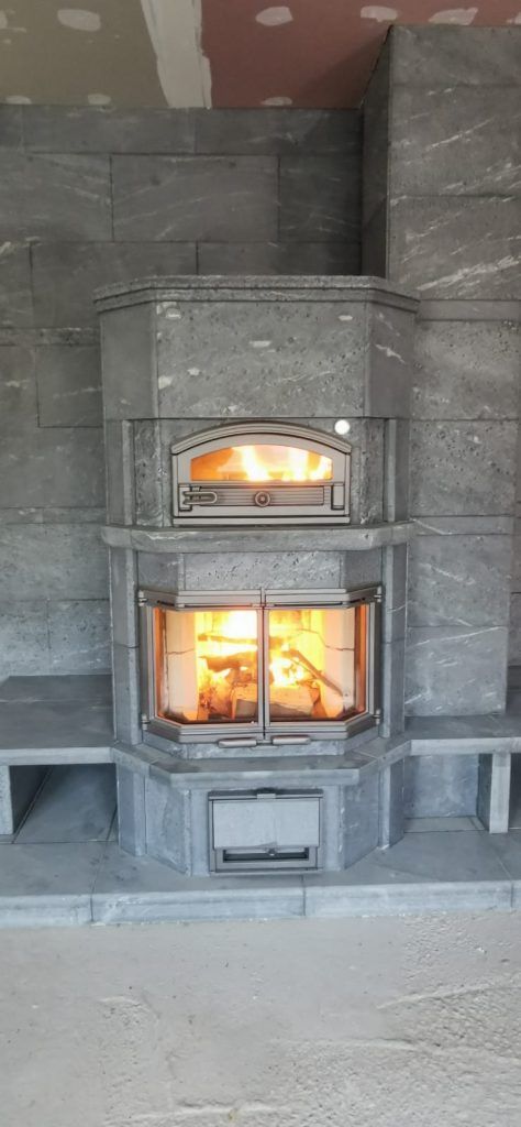 Réalisation 6 d'un poêle de masse Tulikivi