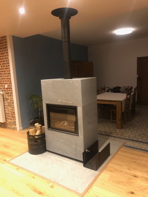 Réalisation 9 d'un poêle de masse Tulikivi