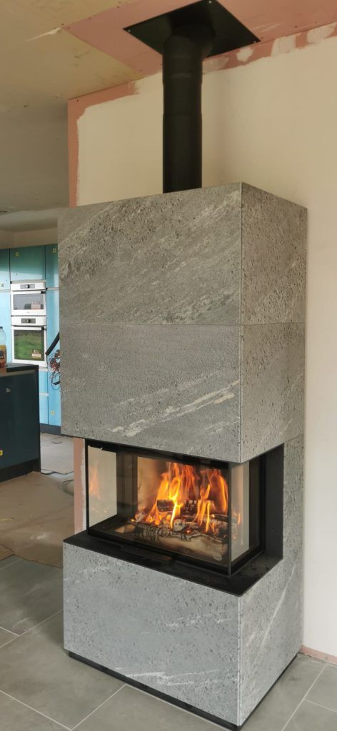 Réalisation 12 d'un poêle de masse Tulikivi