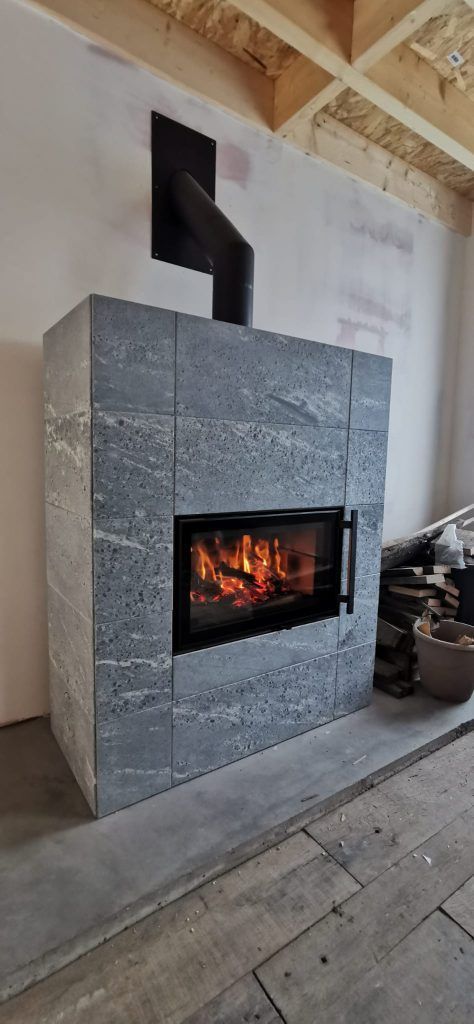 Réalisation 7 d'un poêle de masse Tulikivi