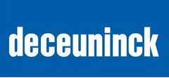 Un cartel azul que dice Deceuninck.