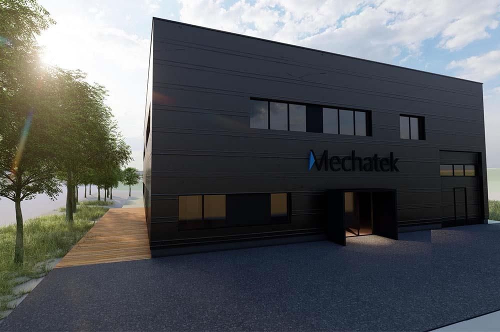 Eine künstlerische Darstellung eines Gebäudes für Mechatek