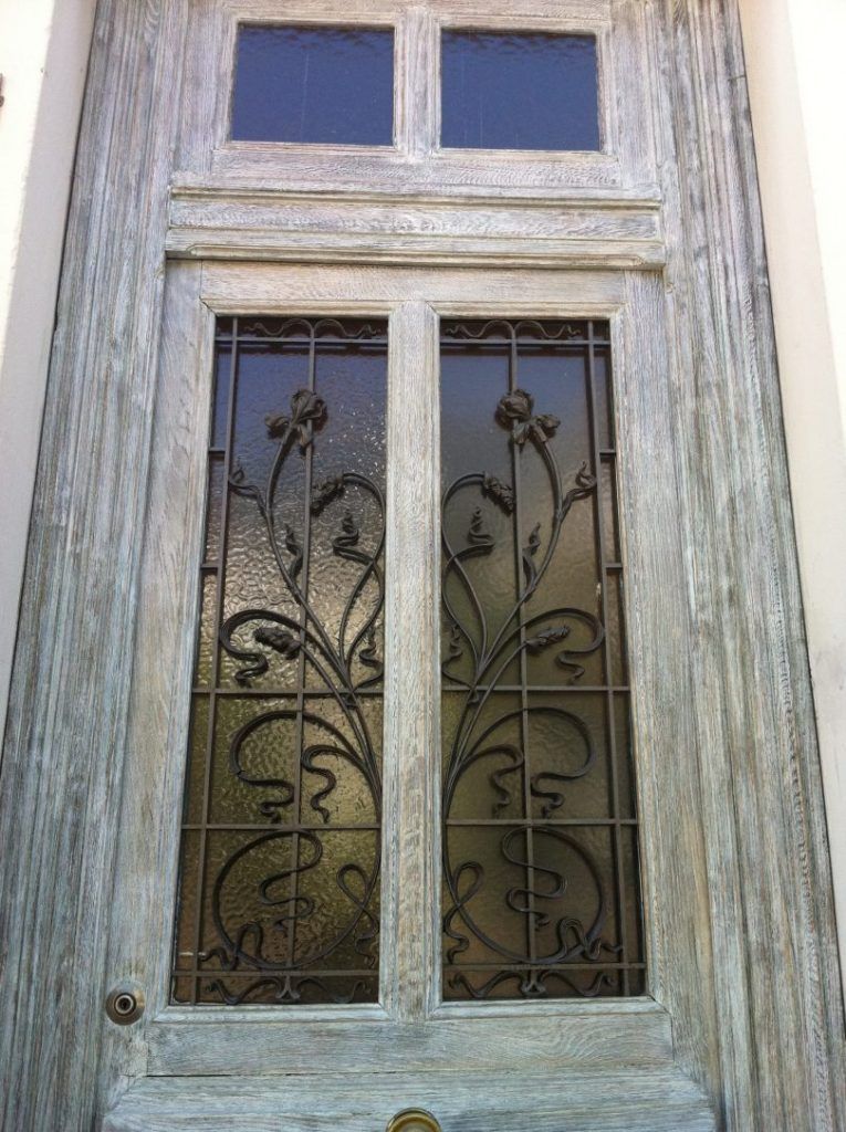 MT Peintures : porte en bois de chêne patine