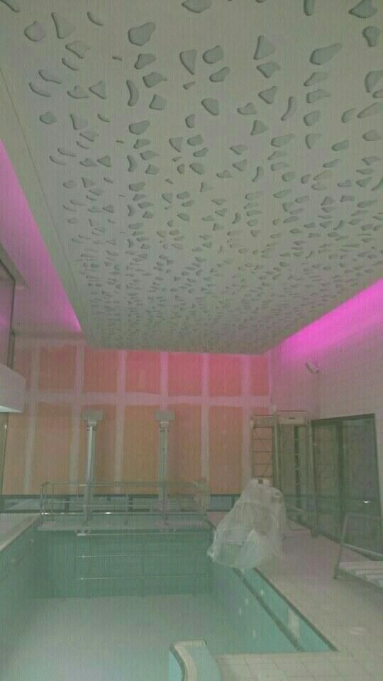 MT Peintures : plafond tendu avec imprimé à l'hôpital de Chateauroux