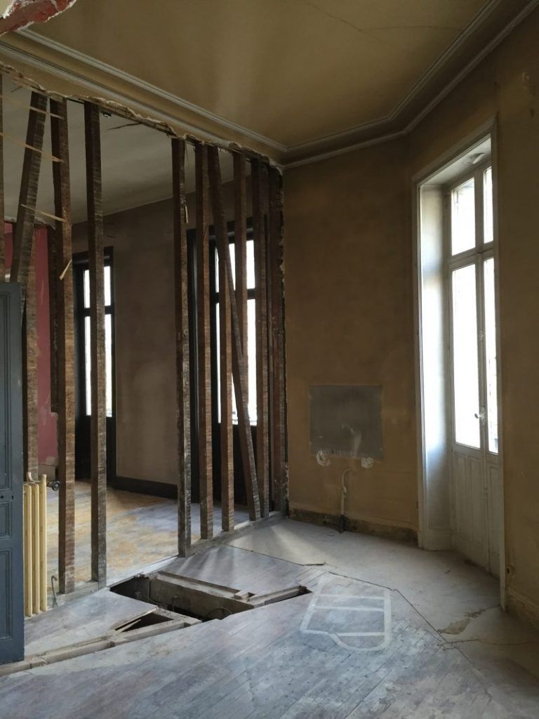 MT Peintures : séjour en cours de réaménagement avant travaux à Limoges