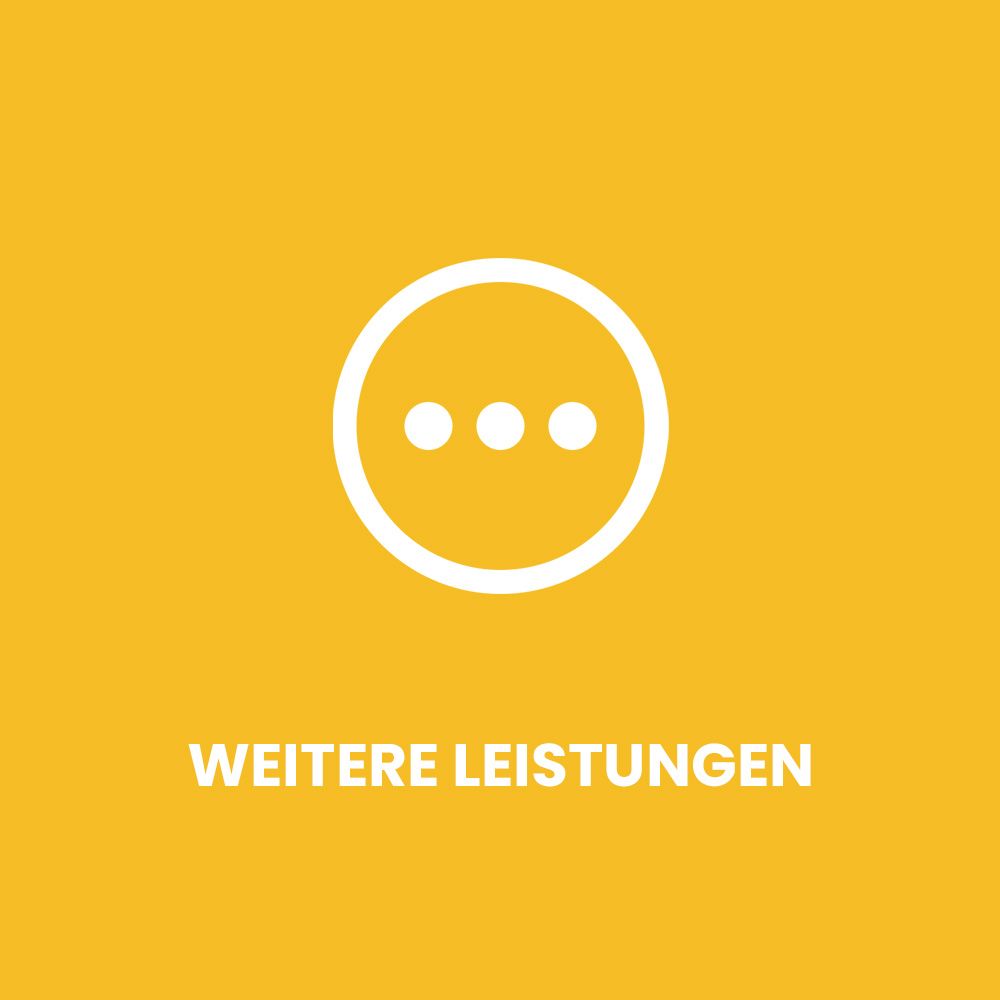 Ein weißer Kreis mit drei Punkten darin auf gelbem Hintergrund.
