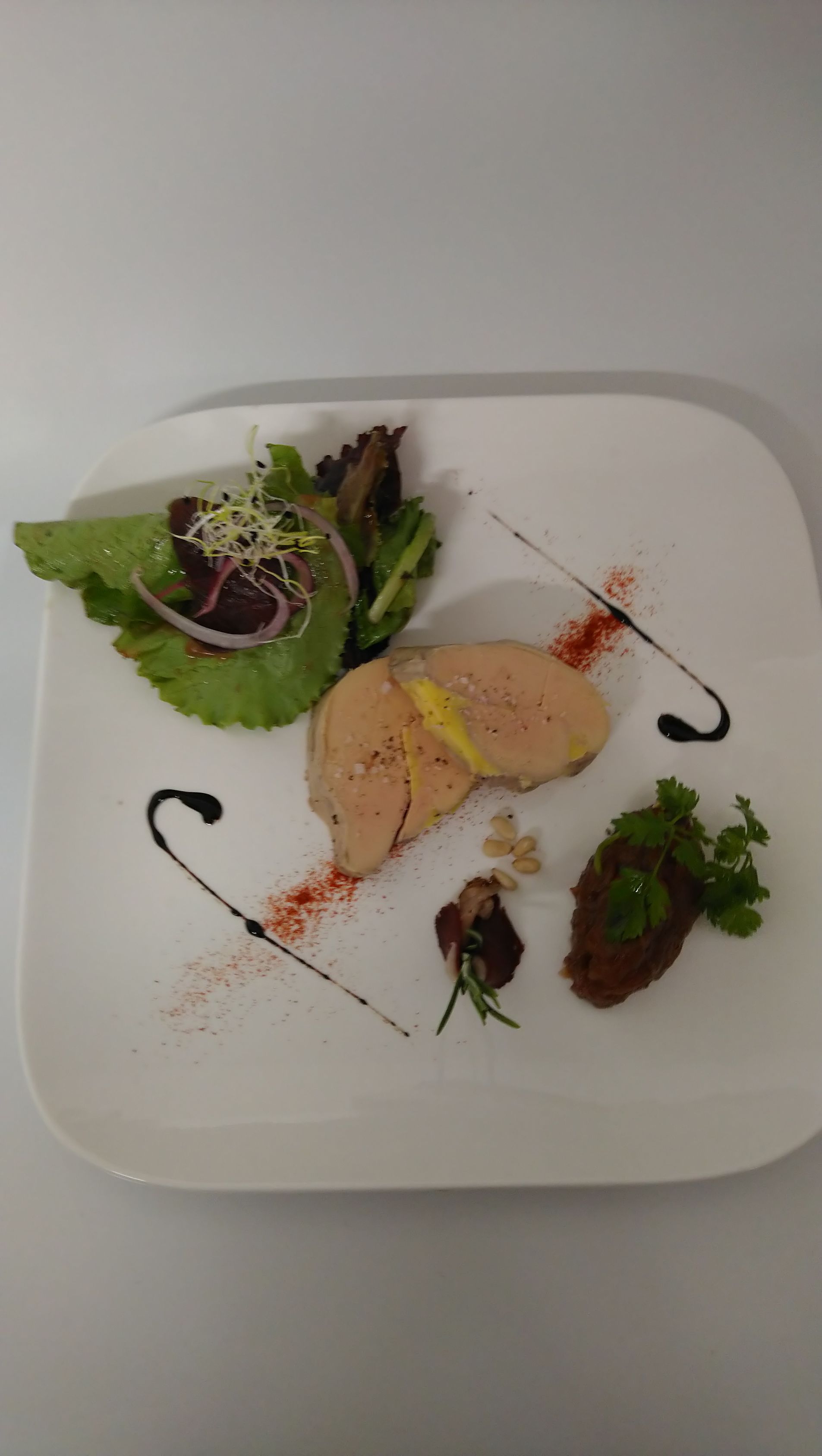 Foie gras préparé de notre restaurant