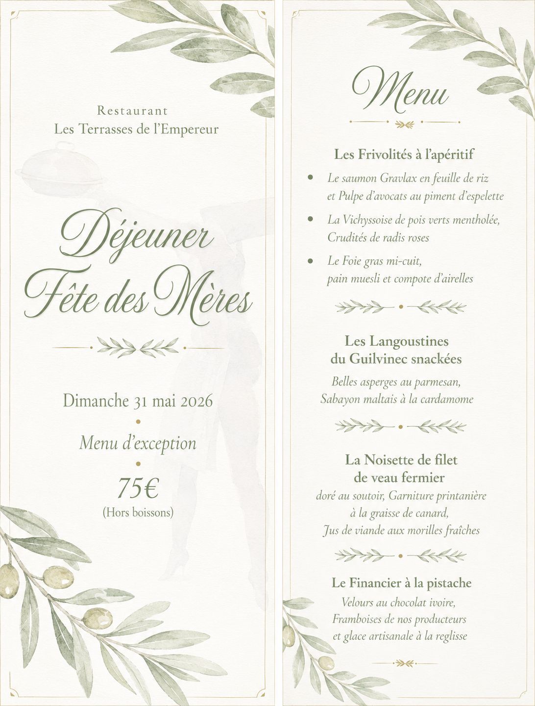 Menu des fêtes 