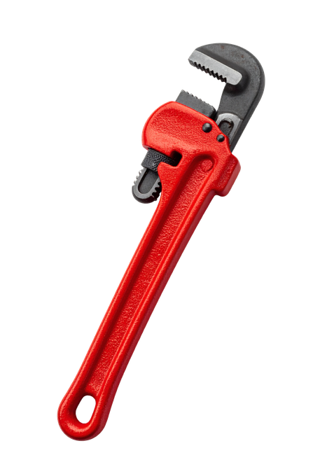 Clé serre-tube rouge.