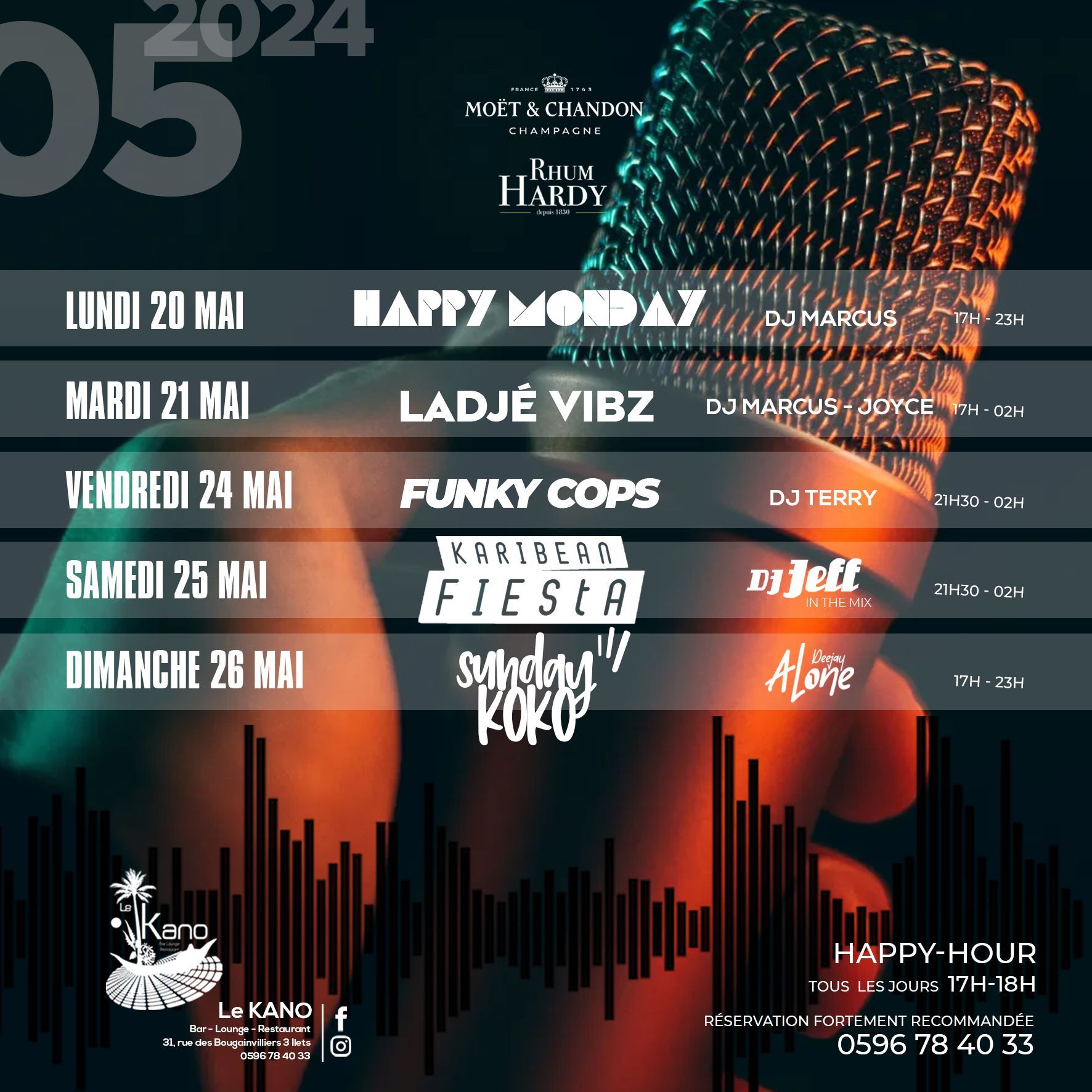 Affiche d'événements pour le mois de mai 2024