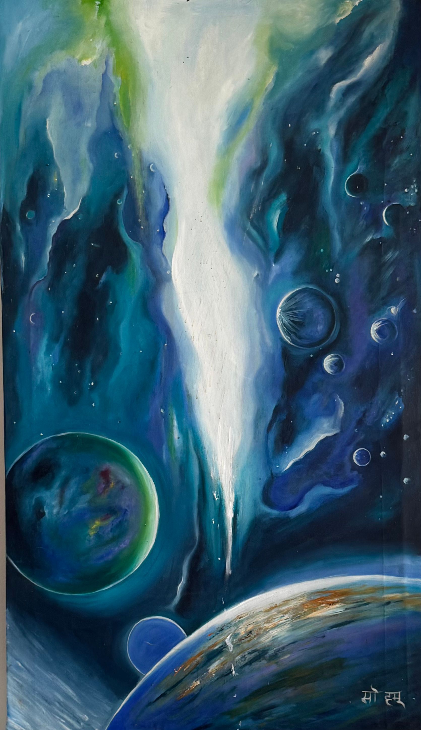 Peinture de planètes dans le cosmos