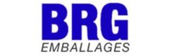 Logo BRG Emballages en bleu et gris sur fond blanc
