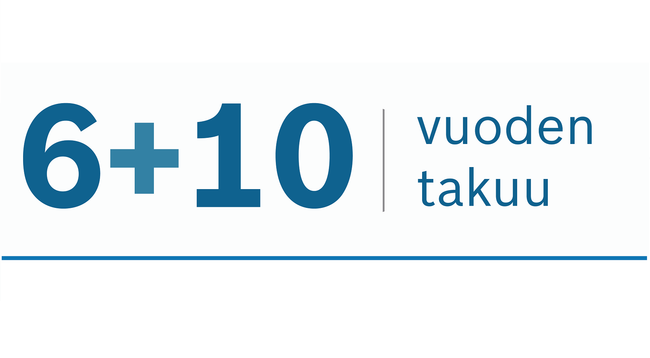 6 + 10 vuoden takuu