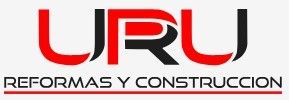Logotipo de URU Reformas y Construcci&oacute;n con letras rojas y negras sobre un fondo claro.