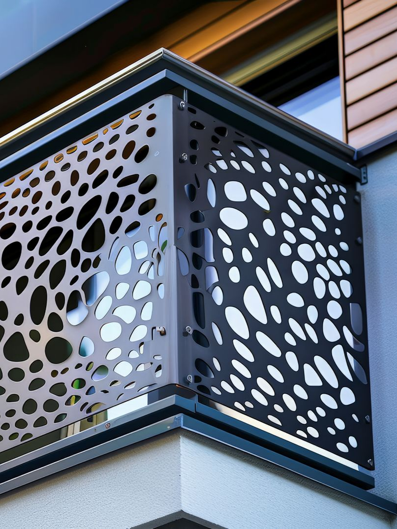 Garde-corps décoratif avec des formes rondes