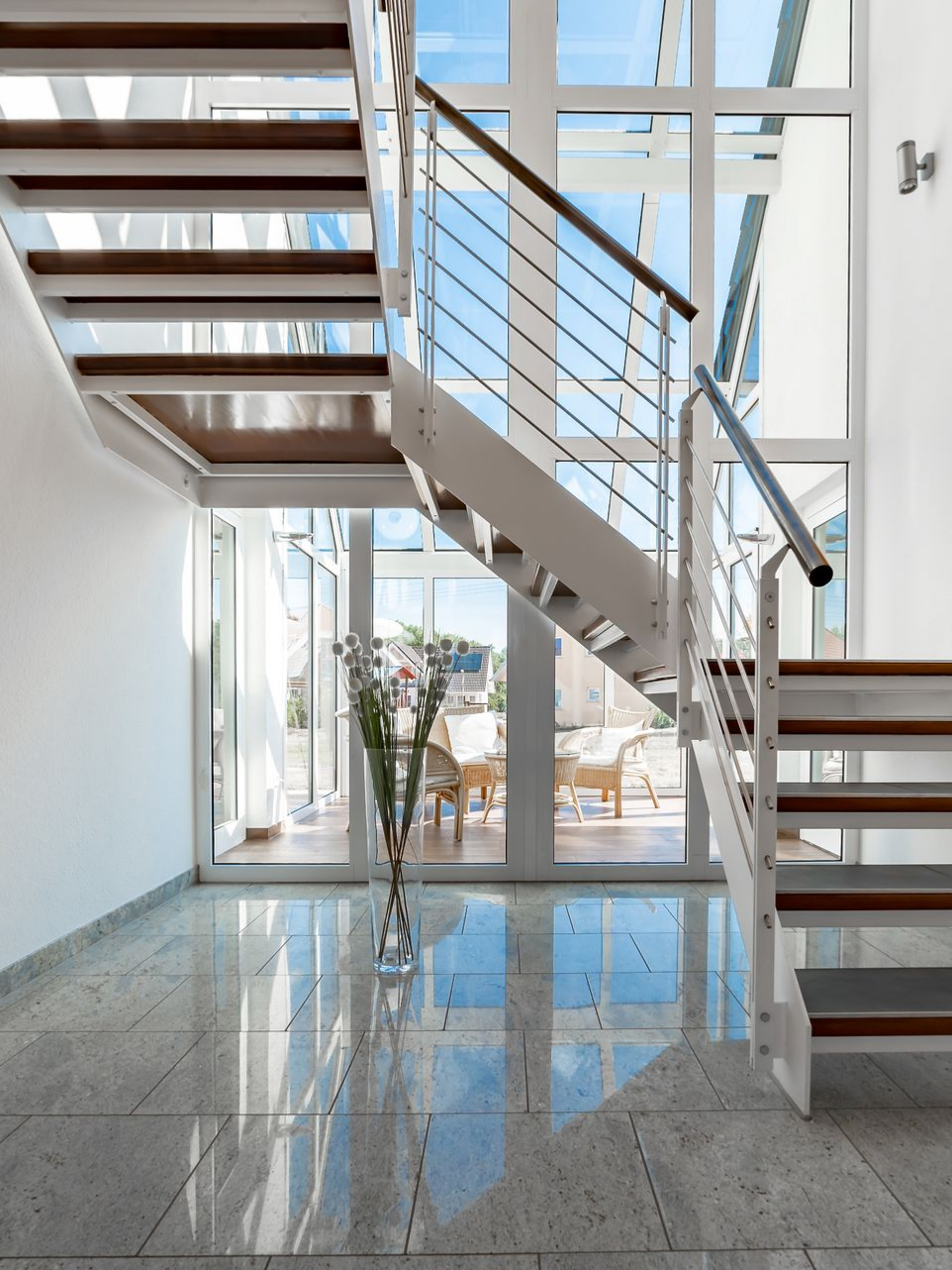 Garde-corps dans un escalier