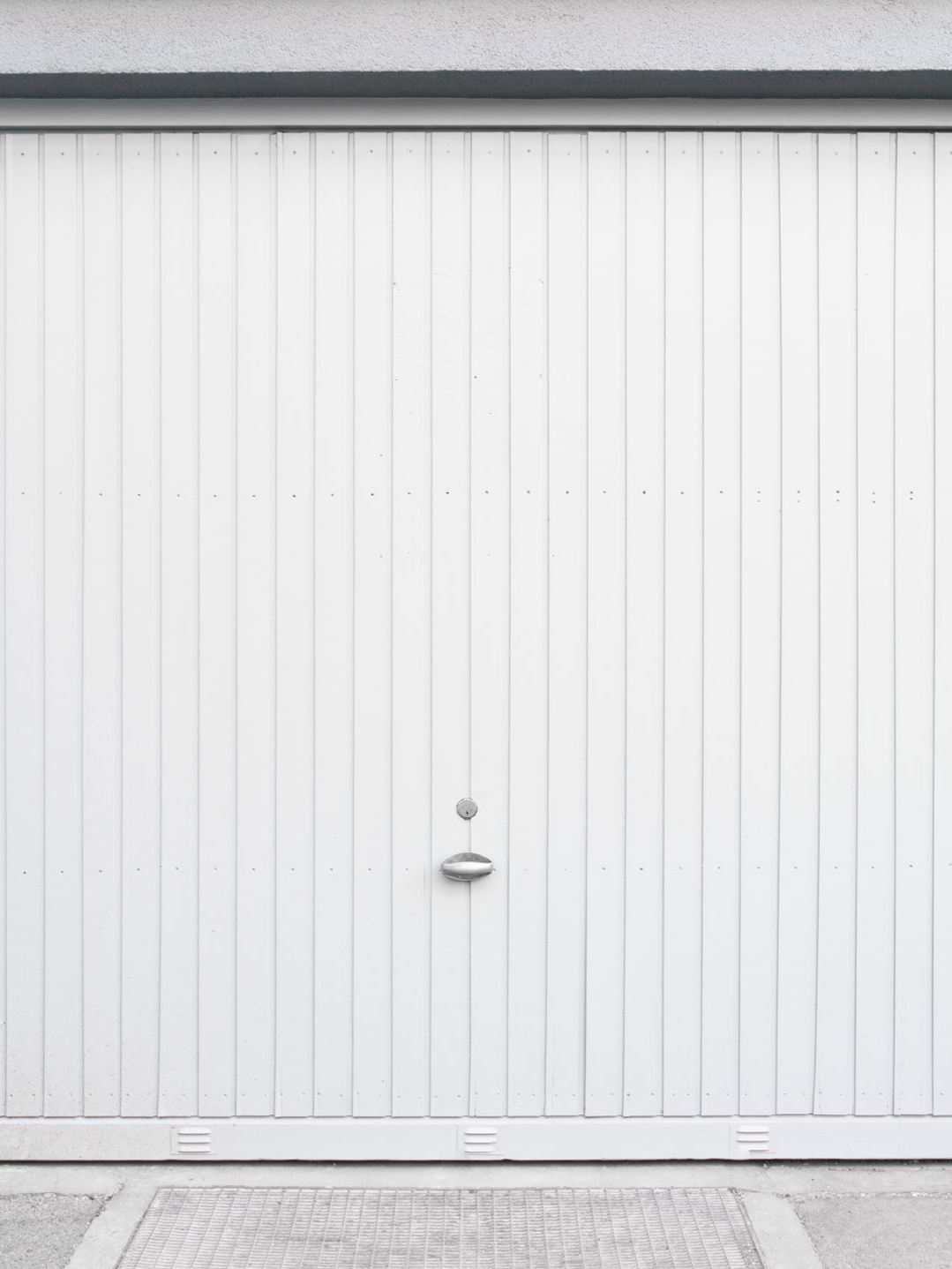 Porte de garage blanche