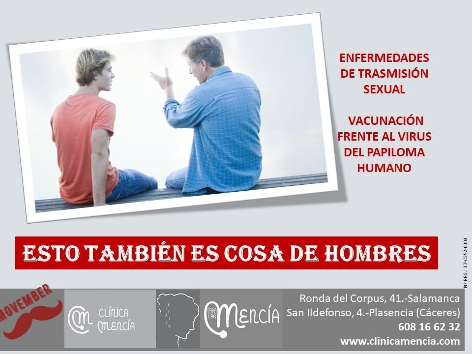 Un cartel con dos hombres sentados uno al lado del otro y las palabras 