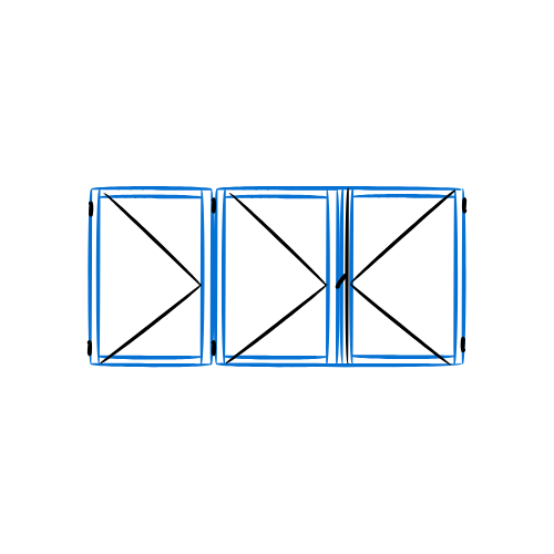 Porte basculante débordante sans rails
