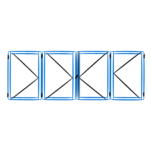 Porte basculante non débordante sans rails