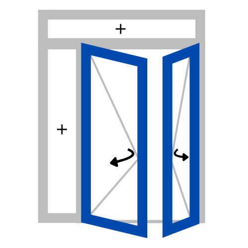 Porte 2 Vantaux avec composition