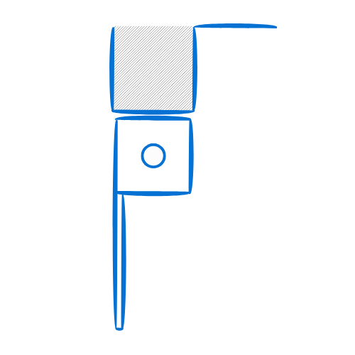 Porte basculante débordante sans rails