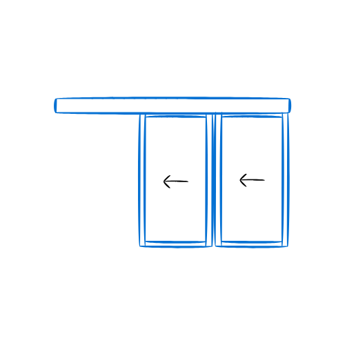 2 vantaux coulissants