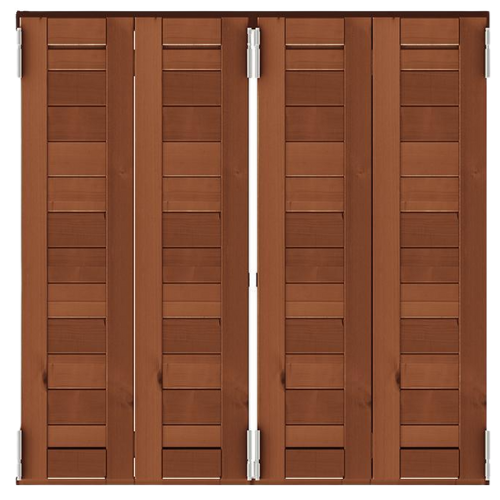 Volet coulissant pliant bois 4 vantaux