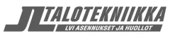 Harmaa logo, jossa lukee ”ITALOTEKNIIKKA” ja sen alla pienemmällä tekstillä ”LVI ASENNUKSET JA HUOLLOT”.