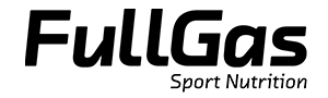 Logotipo de FullGas Sport Nutrition en texto negro.