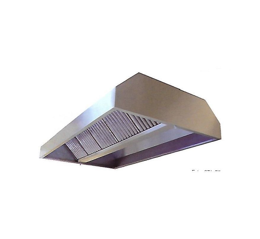 Una campana de acero inoxidable cuelga del techo