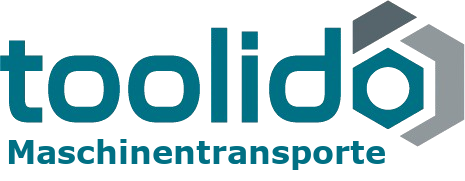 Ein blau-graues Logo für Toolido Maschinentransporte