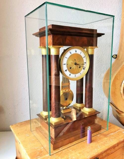 Pendule Portique en acajou par Comminges Palais Royal N°62