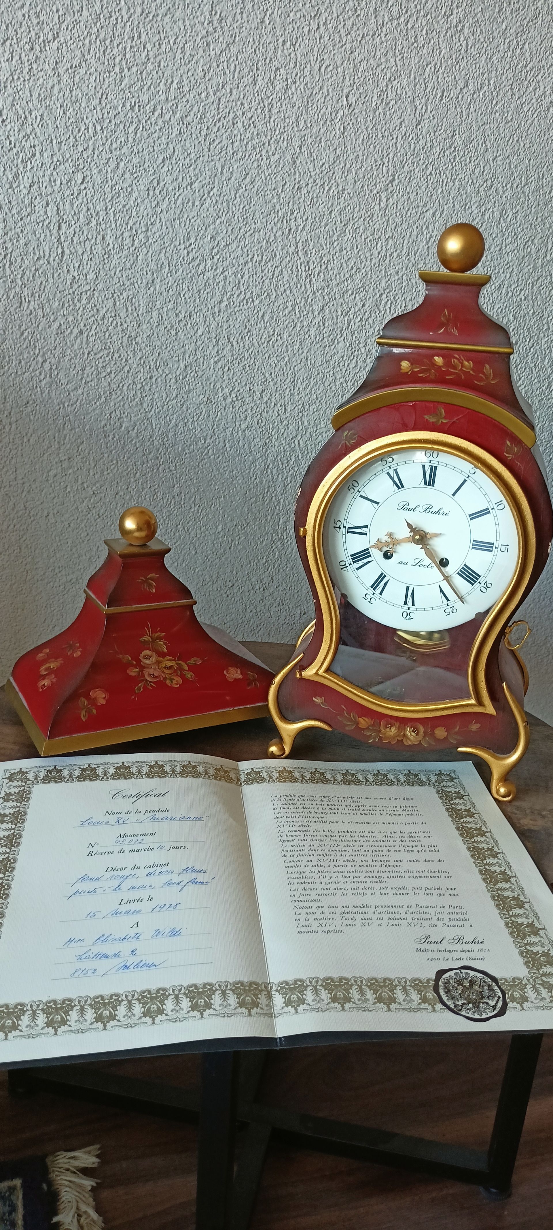 Pendule Neuchâteloise par Paul Buhré au Locle