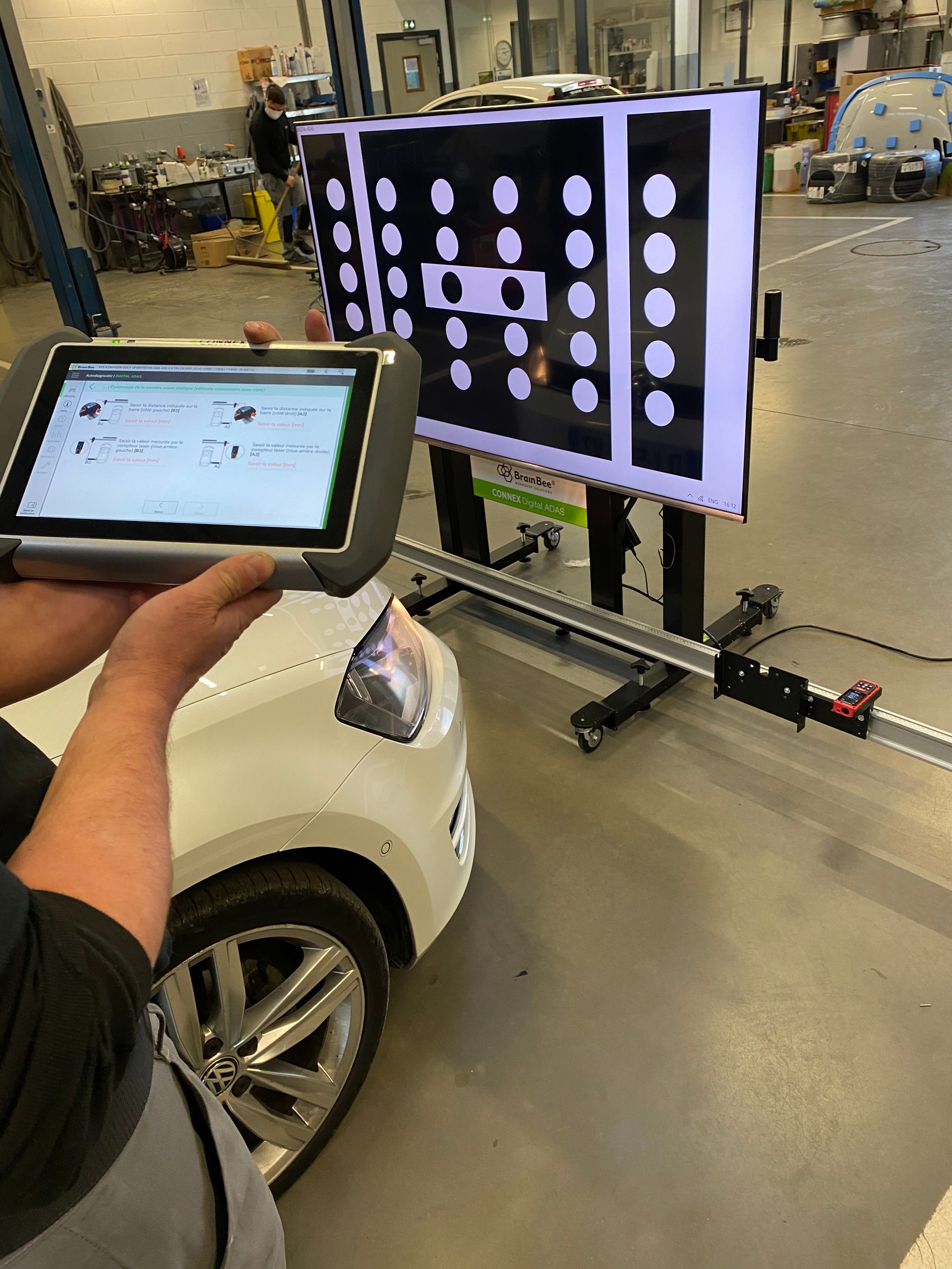 Opération de calibrage en cours