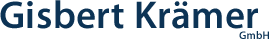 ein blau-weißes Logo für gisbert kramer gmbh