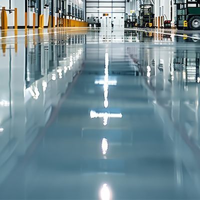 Époxy autolissante dans usine