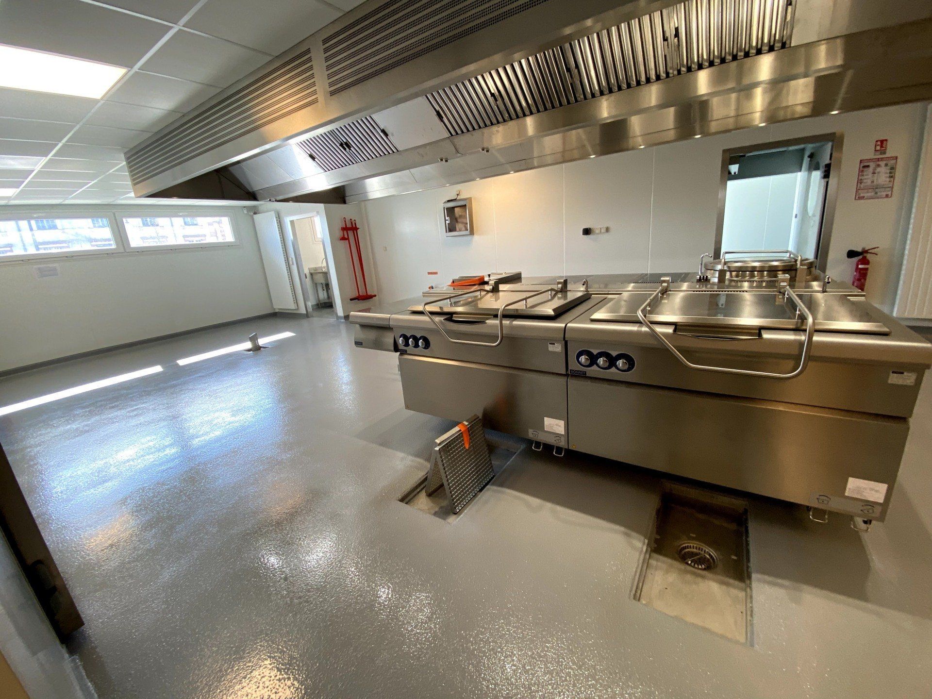 Résine de sol pour cuisine industrielle