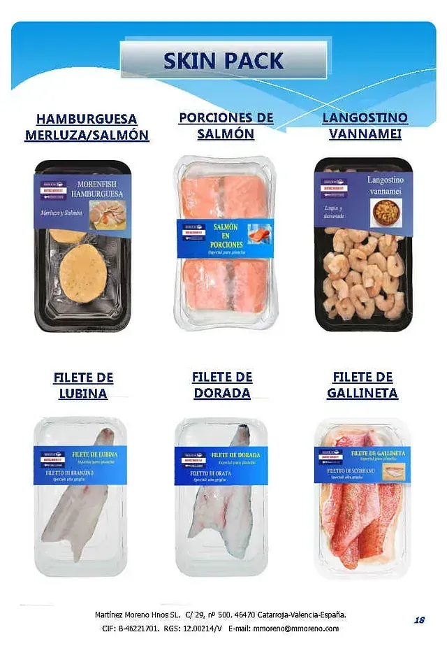 Hay muchos tipos diferentes de peces en el paquete de piel.