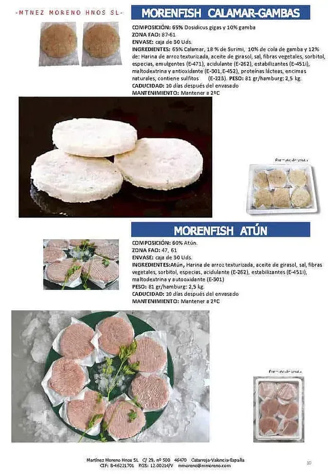 Hay muchos tipos diferentes de comida en esta página.