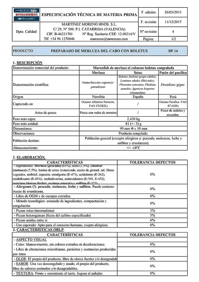 Una hoja de papel con una tabla encima.