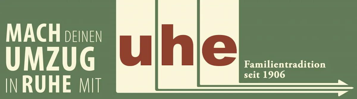 Ein grünes Schild mit der Aufschrift mach deinen Umzug in ruhe mit uhe