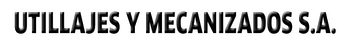 Texto del logotipo “UTILLAJES Y MECANIZADOS SA” en mayúsculas negras y negrita sobre fondo blanco