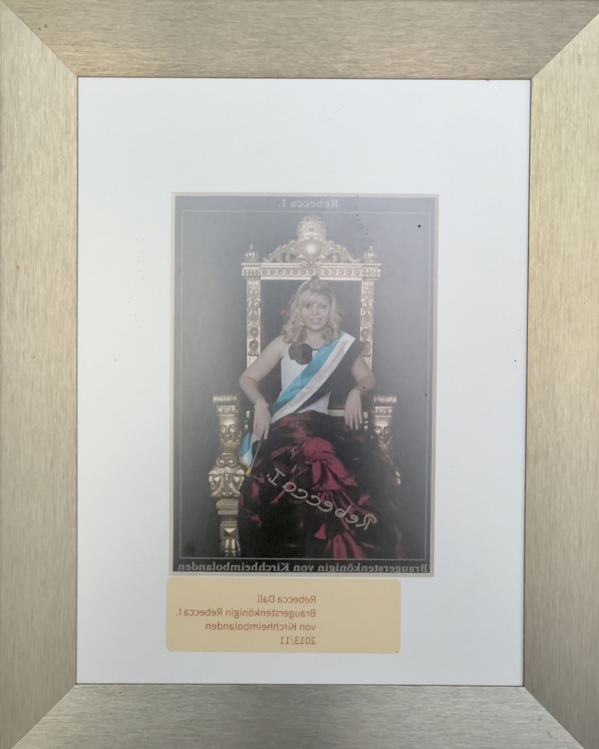 Autogramm Braugerstenkönigin Rebecca I.