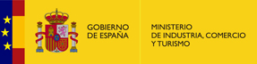 A yellow sign that says ministerio de industria comercio y turismo